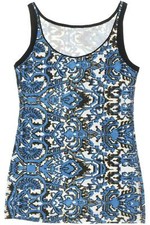 Sommerkleid 36 34 blau weiß Marc Cain N2 azur kobalt Ranken Mexiko Kleid Longtop