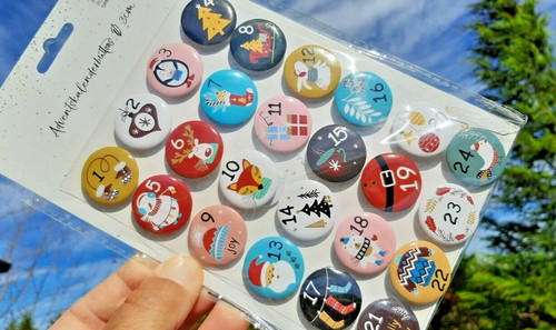 Adventskalender buttons - adventskalender,