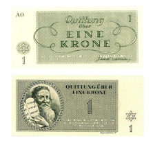 Quittung über 1 Krone, Eine Krone, Jahr 1943, Reproduktion