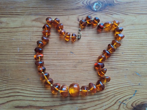 Bernstein kette 53 34 gramm - , 53,34