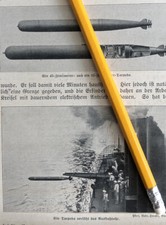 Selbststeuernde Torpedo 1917 Querschnitt Aufbau Foto Steuerung Kreiselkompass 78