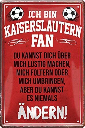 Blechschild fußball hier - blechschild,