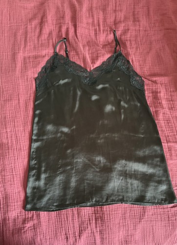 Satin top mit spitze - h&m,