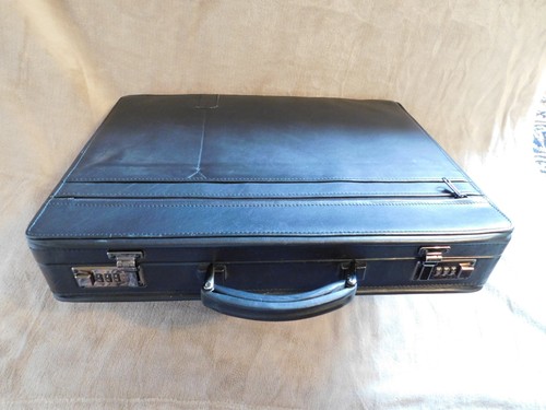 Vintage leder aktenkoffer - vintage, leder-aktenkoffer