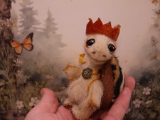 192❤️KLEINE LIEBCHEN❤️Teddy Schildkröte 9,5 Handmade Künstlerteddy Unikat OOAK