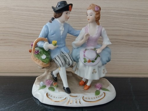 Porzellan figur dame mit herr - porzellan,