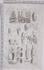 1788 Antik Aufdruck Chemie