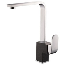 Armatur Elegance Einhandhebelmischer im stilvollen Design Chrom mit schwarz