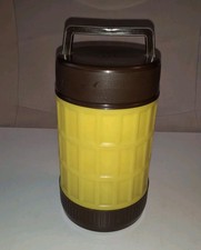 DDR Eisbehälter/Thermosbehälter / Eisbombe/ Gelb, Braun  750 ml