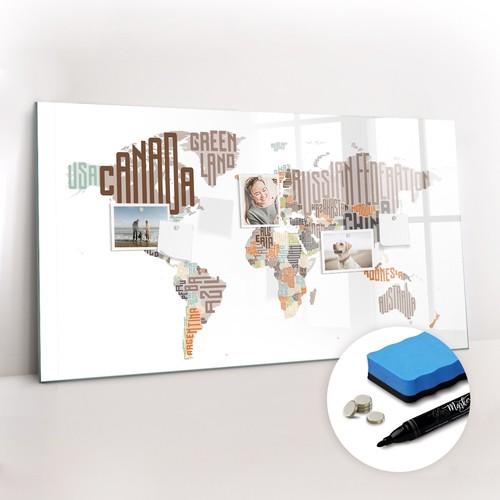 Magnettafel aus esg - magnettafel, glas