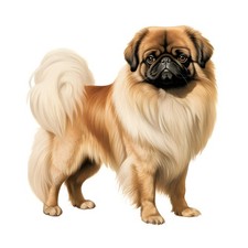 6x stickers Pekingese car