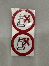 Aufkleber Airbag Seitenairbag Recaro Deaktiviert  Stilllegung Pole Position TÜV