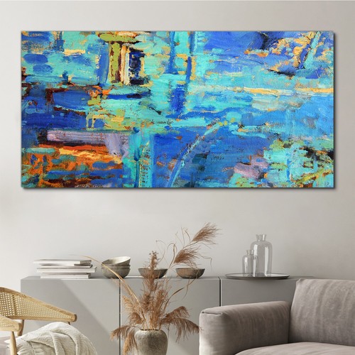 Malerei abstrakte kunst 140x70 - malerei,