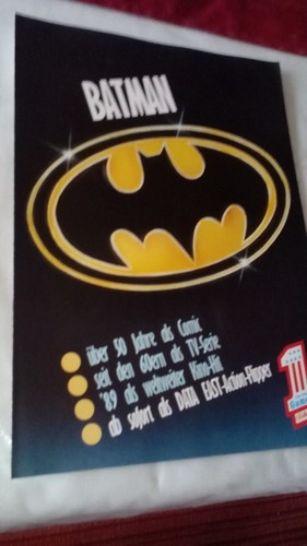 Batman promo faltblatt data - batman,