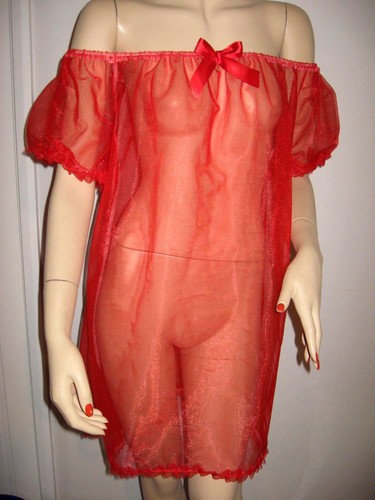 Nylon rot kleid babypuppe - nylon,