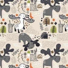 Elche Wald 100% Baumwollstoff