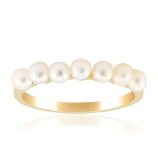 Weißer Süßwasserperlen Ring