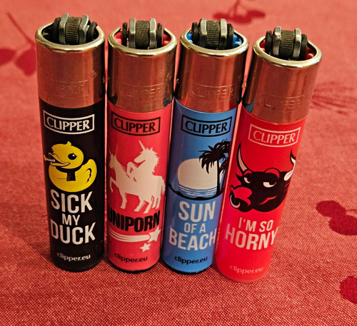 Clipper feuerzeuge 4er set - feuerzeuge,