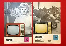 2 x RFT Typenblatt 1971 Fernseher INES 2006 U - STELLA 1506U   ( F13263