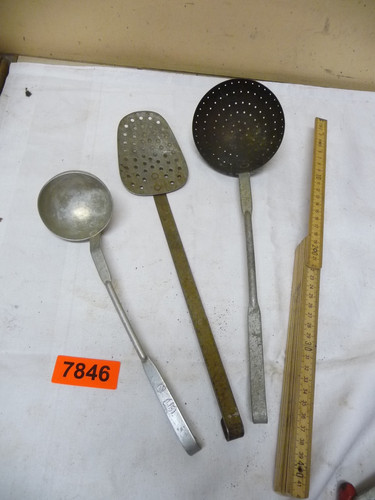 7843 3 x alte schöpfkelle - ,