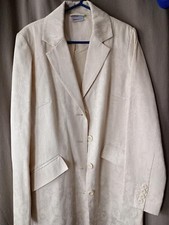 Sommermantel, festlich, elegant Gr. 40/42 Weiss/Elfenbein