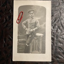 Soldat Bursche Uniform Degen 14x9 Original Foto Feldpost Postkarte 1.WK