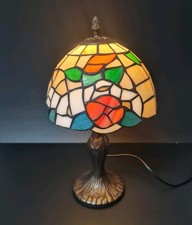  Tiffany-Stil Tischlampe - Glasmosaik Tiffany Stil Lampe - Bunt/Blau/Grün/Weiß 