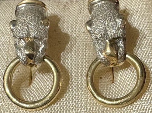Panther cat ohrringe - panther, gold