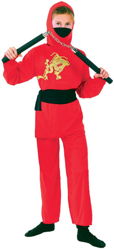 Rotes mädchen ninja - rotes,