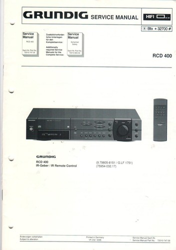 Grundig service anleitung - service,
