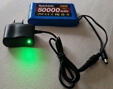 marktita 50000 mah Lithium Akku 12V 3S2P Akkupack 12 V +Ladegerät EU-Stecker