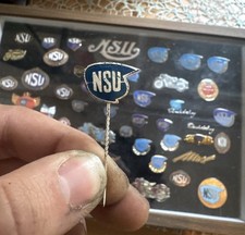 Alte Orig NSU Anstecknadel Hakennadel Oldtimer Motorrad Emaille Logo Abzeichen