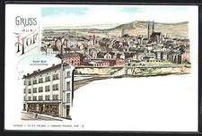 Lithographie Hof / Bayern