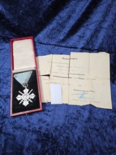 Bulgarischer Militär Verdienstorden  Kreuz der 6. Klasse Urkunde Wehrmacht 1942