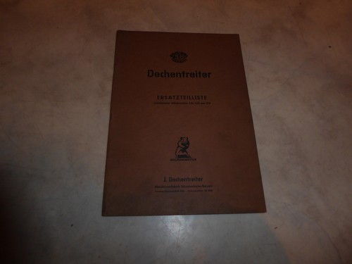 Ersatzteilliste dechentreiter - ersatzteilliste,