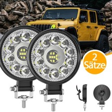 2X 12W LED Arbeitsscheinwerfer Scheinwerfer Offroad SUV Bagger Flutlicht 12V/24V