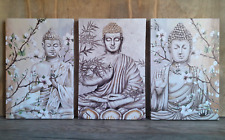 3x Buddha Leinwand Bild
