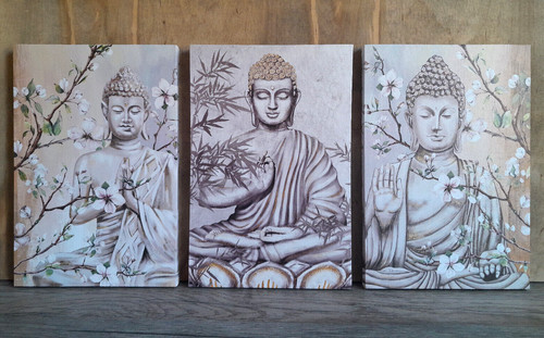 Buddha leinwand bild - 3x,