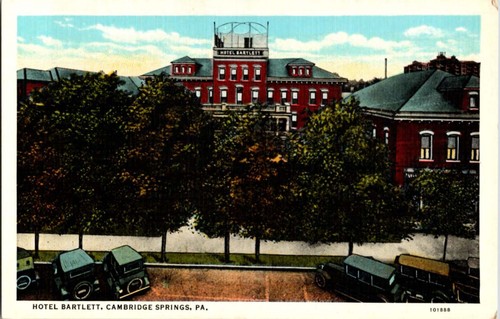 Cambridge springs postcard - cambridge, pa