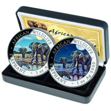 Somalia Elefant 2026 Silber