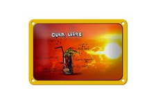Blechschild Cuba 18x12 cm