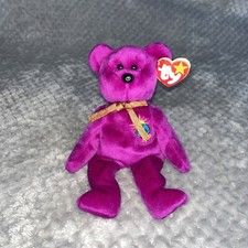 Ty Beanie Babies Millennium (2000) lila Plüsch Teddybär