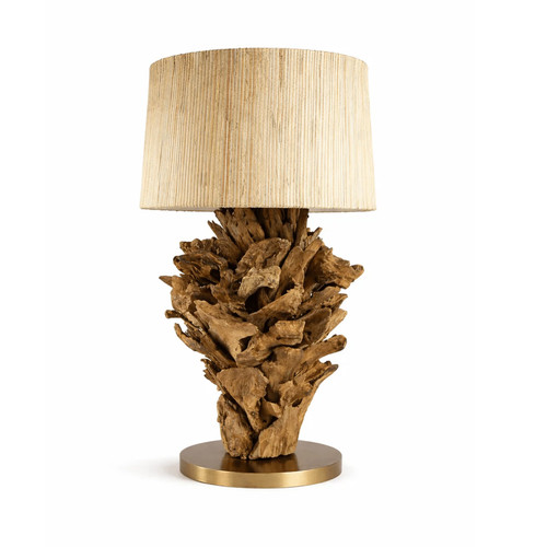 Tischlampe wurzelholz ficus - wurzelholz,