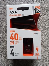 Fahrrad Axa Greenline 40 Set LED 40 Lux Akku USB Vorderlicht Rücklicht NEU