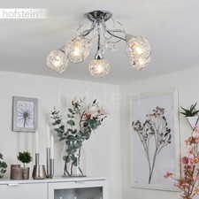 Decken Leuchte Glas Chrom