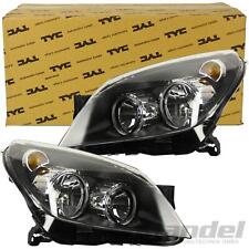 2x TYC HAUPTSCHEINWERFER SCHWARZ H7/H1 für OPEL ASTRA H MIT STELLMOTOR für LWR