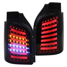 LED Rückleuchten Set für VW T5 Bj. 03-15 Facelift Schwarz Smoke für Heckklappe