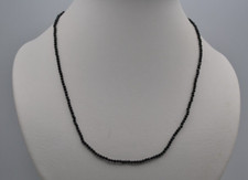 Schwarz Spinell facettierte Halskette