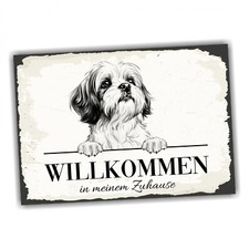 Hundeschild Willkommen Zuhause