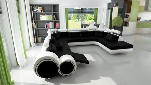 Ledersofa sofa mit usb - ledersofa,